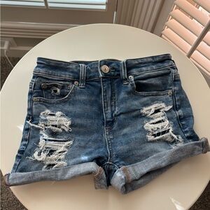 AE denim shorts
